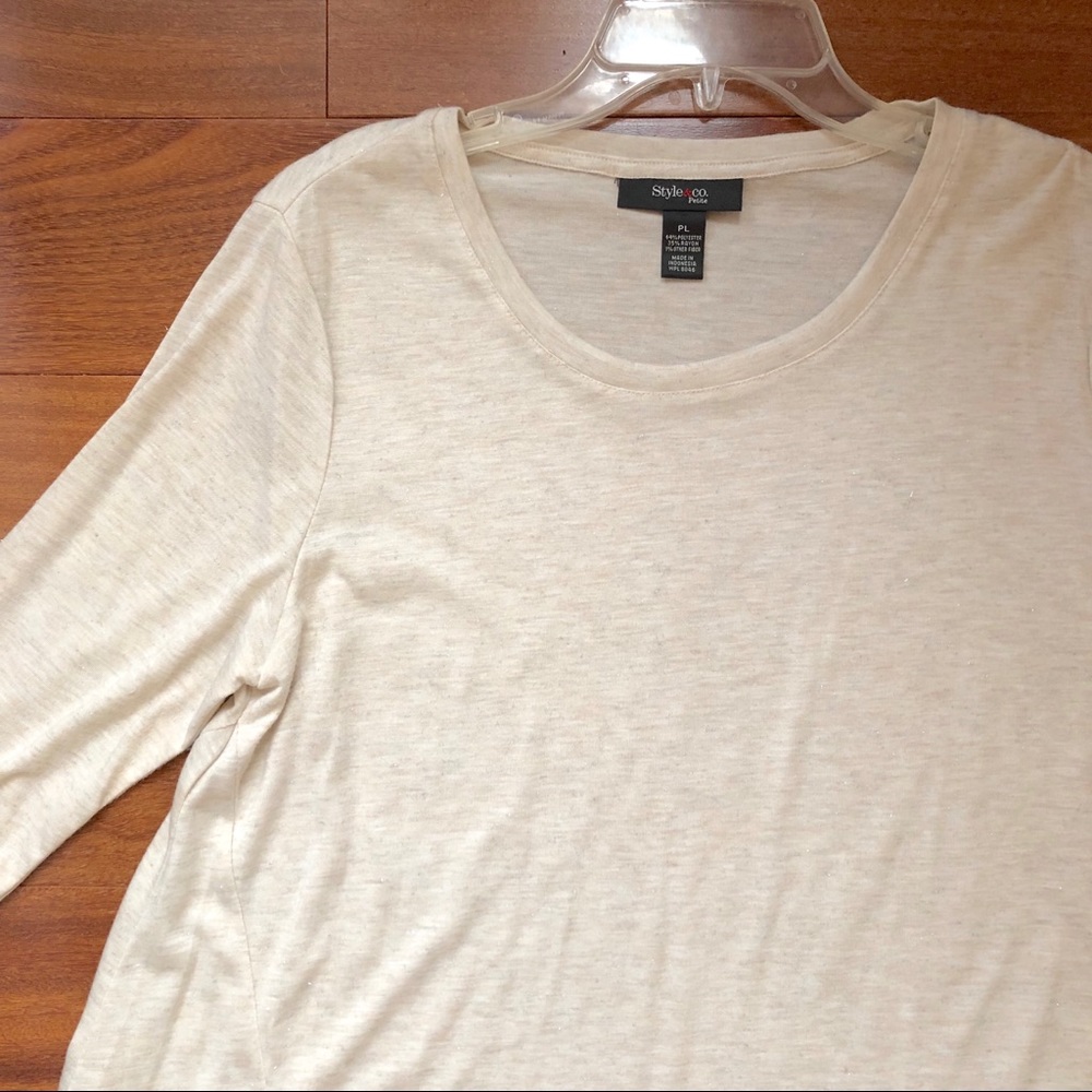 Style & Co Off-White Long Sleeve Shirt